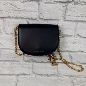 BCBGeneration black and snakeskin print leather reversible belt, crossbody bag